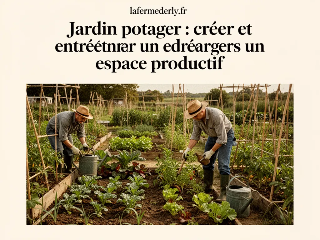 Un jardin potager bien entretenu avec diverses cultures
